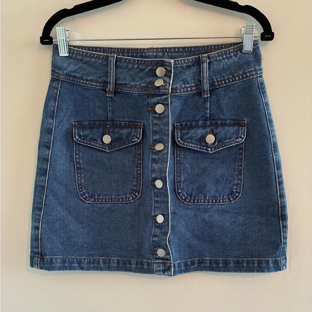 NWOT Pink Lily Denim Skirt
